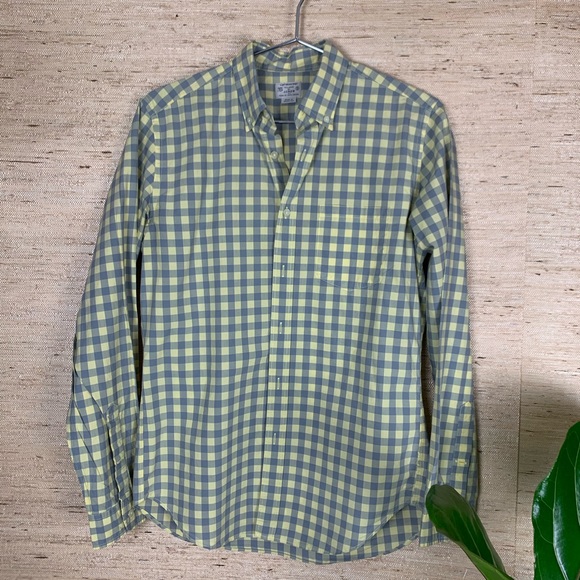 J.Crew Light Weight Tailored Check Button Down - Picture 4 of 8